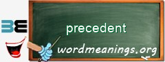 WordMeaning blackboard for precedent